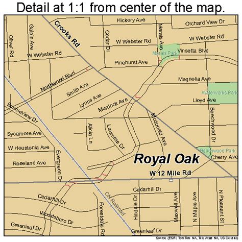 royal oaks michigan map